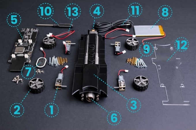 Contenu Batmobile circuitMess