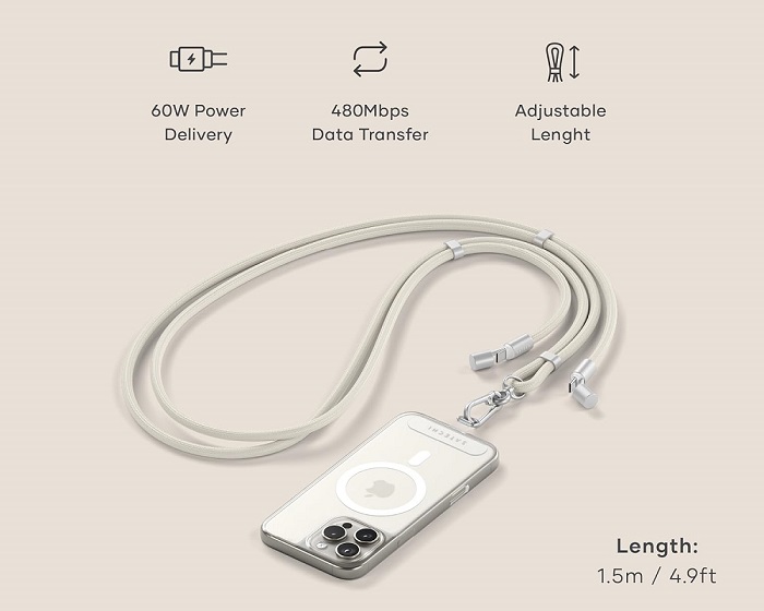 Satechi Cble Crossbody Lanyard OntheGo