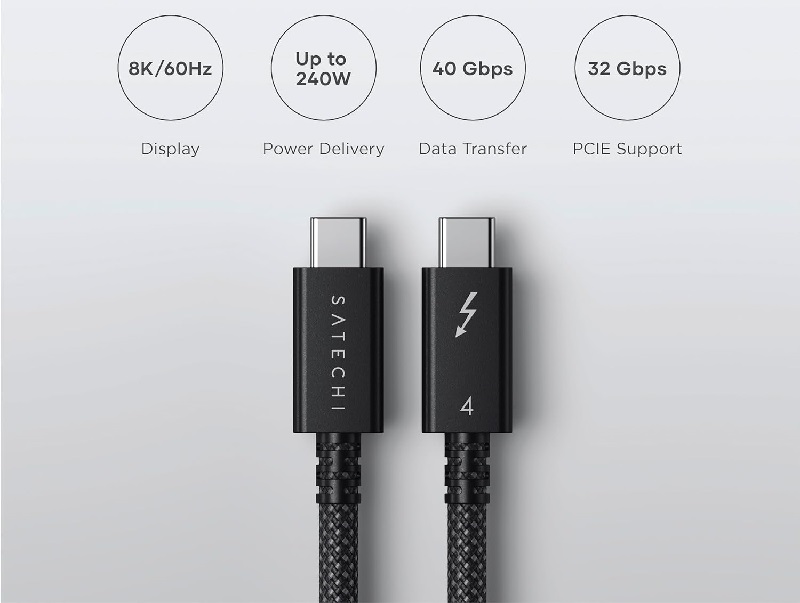 Satechi Thunderbolt 4 Pro 1m cable