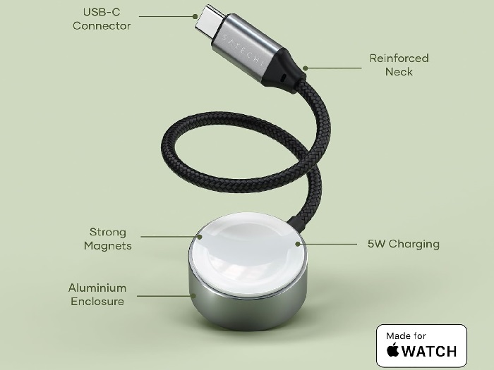 Cable de charge rapide USB-C Apple Watch Satechi