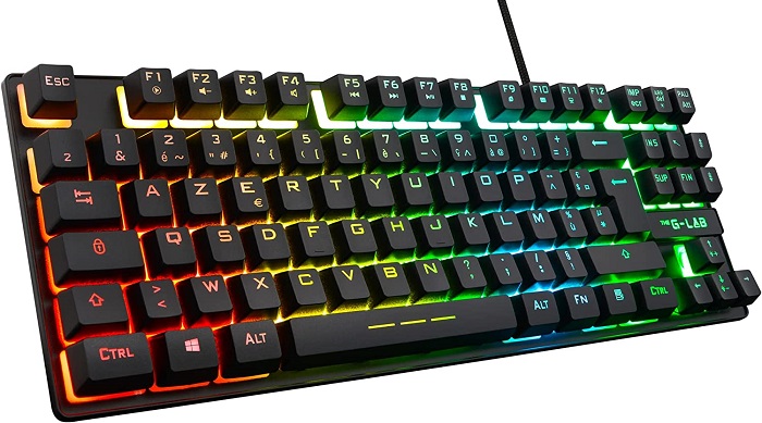 Clavier Gaming Mécanique - THE G-LAB - KEYZ -CARBON -EX/FR - Rétroé