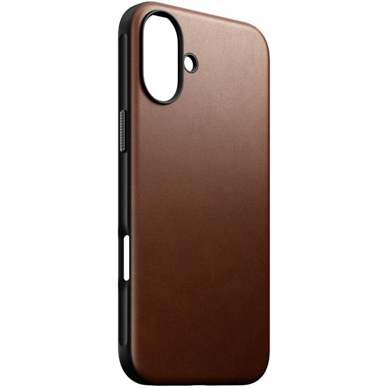 Nomad Modern Leather iPhone 16 Plus Case in Brown