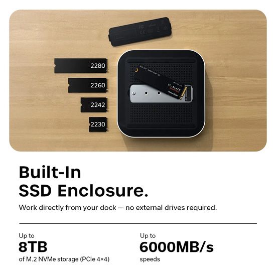CubeDock Thunderbolt 5 with Satechi SSD enclosure
