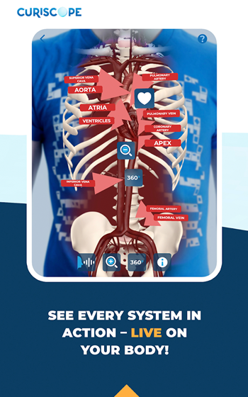 Virtuali-Tee AR application for exploring anatomy in VR