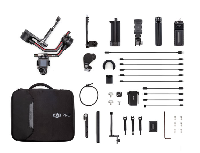 DJI RS 2 Pro Combo contenu de la boite