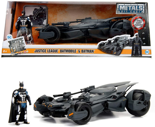 Figurine Batman et Batmobile Metal DC Comics