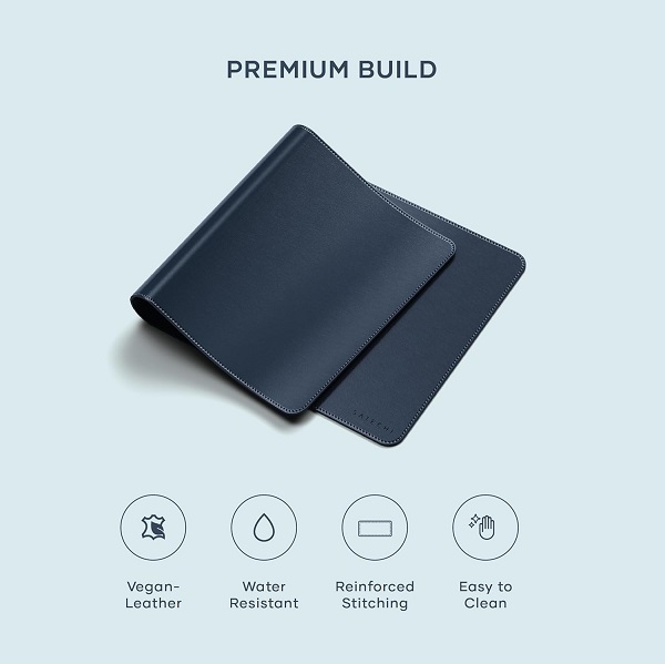 Grand tapis de souris en cuir vegan Satechi