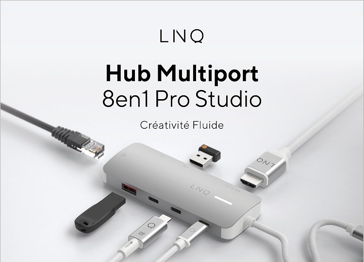 Hub multiport 8K PRO USB-C 8-en-1 140W LINQ