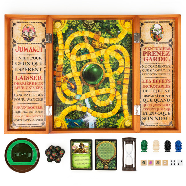 Jeux de socit Jumanji plateau en bois