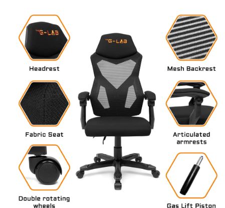 K-seat Rhodium Atom The G-Lab chaise gaming