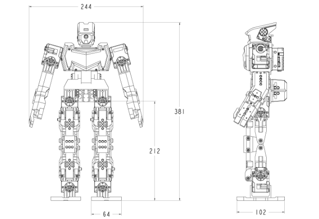 Kit Robotis Engineer Kit 1 : size