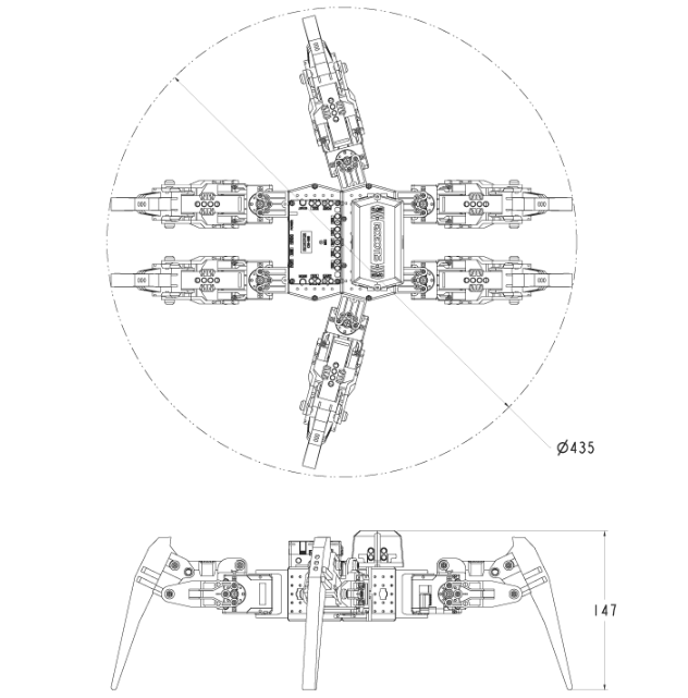 Kit Robotis Engineer Kit 1 : dimensions