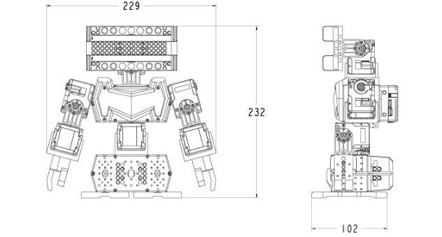 Kit Robotis Engineer Kit 1 : size