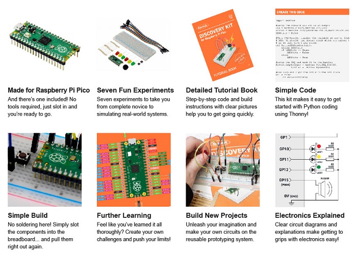 Raspberry Pi Pico Discovery Kit by Kitronik