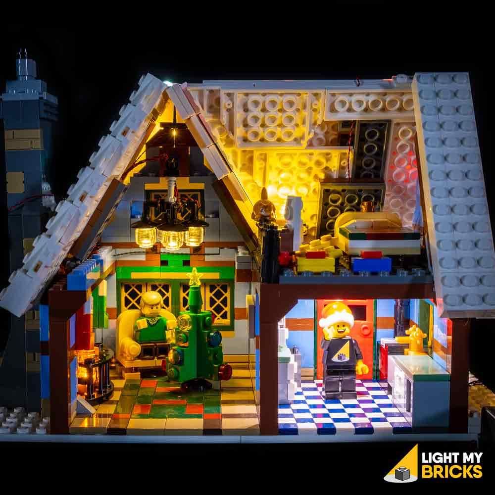 LEGO Winter Village Cottage 10229 kit lumière