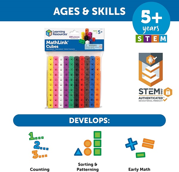 MathLink Cubes Set of 100 Learning Resources