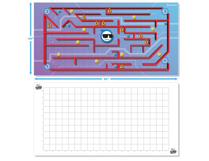 Maze and Grid Code Mat Sphero Bolt