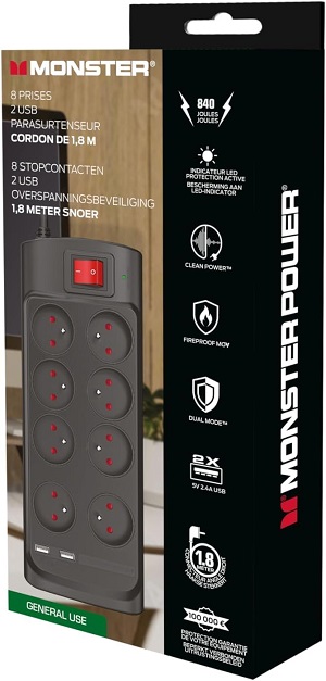Monster Power Surge Protector 8 AC