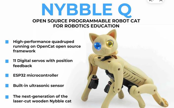 Nybble Q Petoi Quadruped Cat Robot