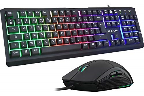 Combo CARBON - THE G-LAB - Pack Clavier et Souris Gamer RGB