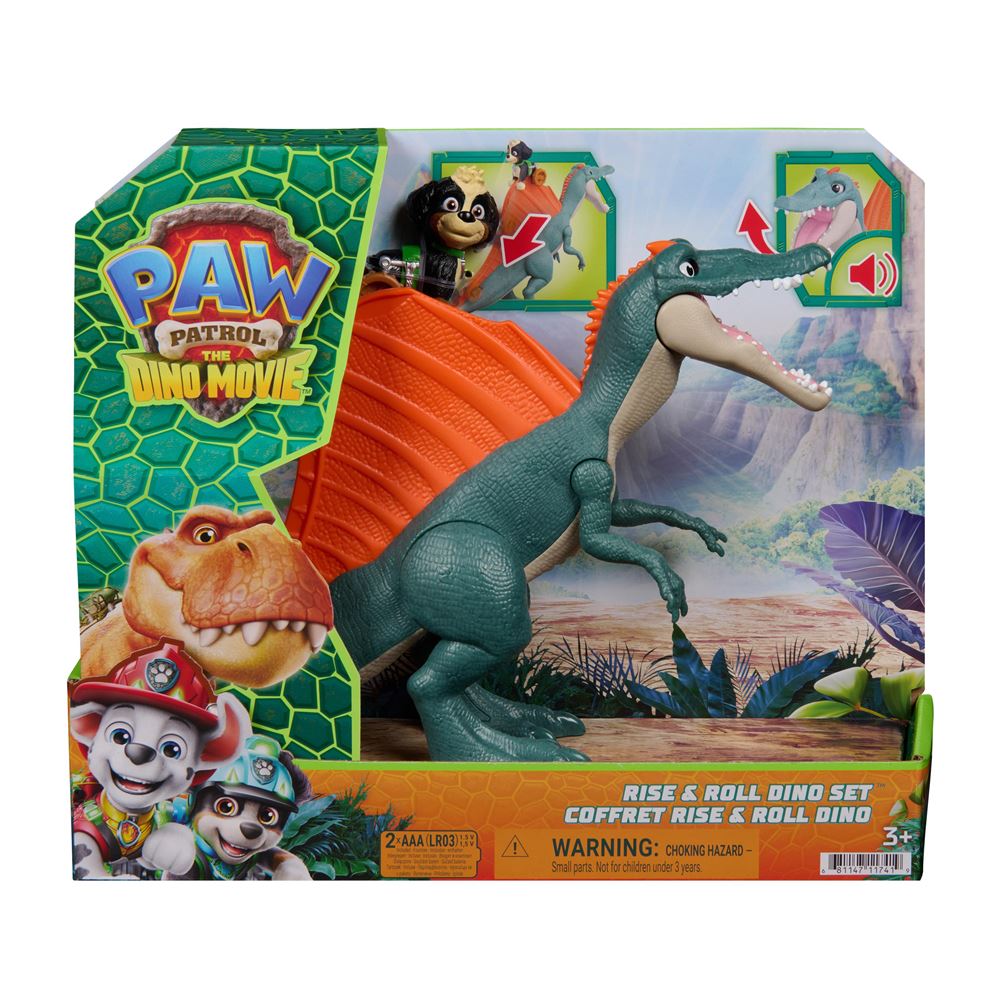Paw Patrol The Movie Dino Mission Rise and Roll Rex Set