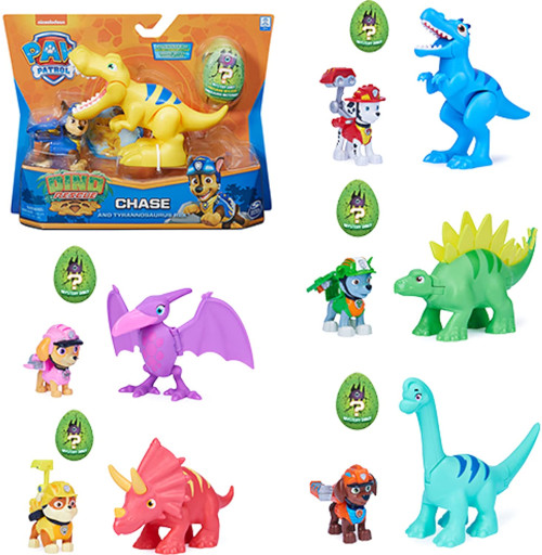 Figurines Dino Rescue Pat Patrouille Pack de 4