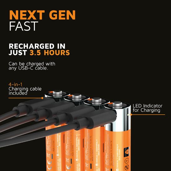 Xtorm Piles AA NextGen rechargeables USB-C