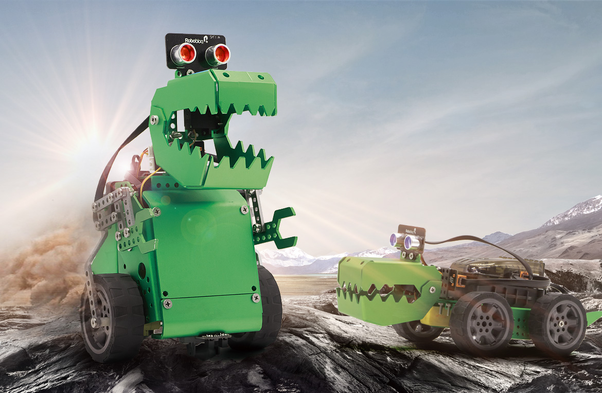 Q-Dino Robobloq educational robot to be built