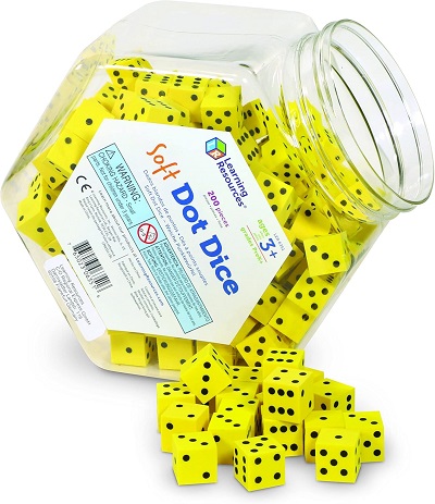 Soft Foam Dot Dice Learning Resources