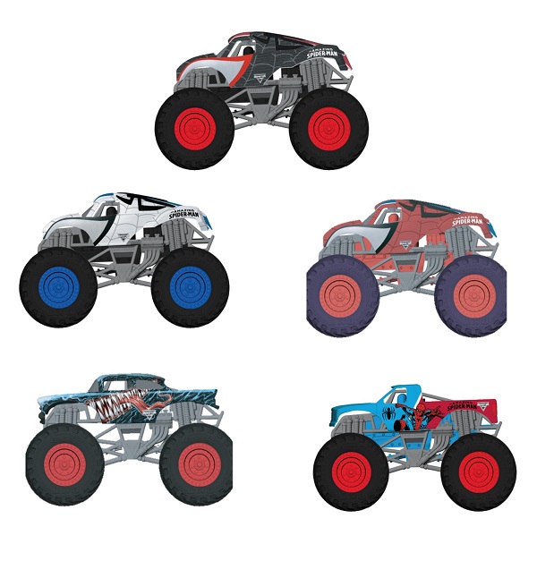 Pack de 5 Vehicules Spider-Man Die-Cast
