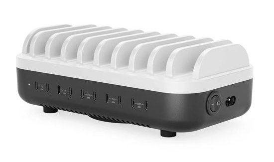 A-LOGIC Powerfin 10-Port USB-C 100W Desktop Charging Station