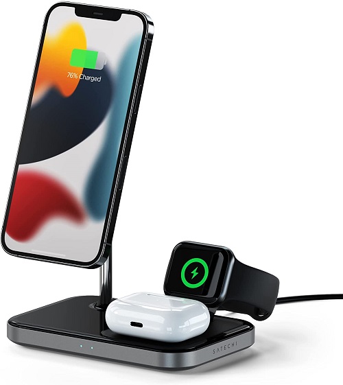 Station de Charge Sans Fil 3-en-1 - Apple Watch, iPhone, AirPods