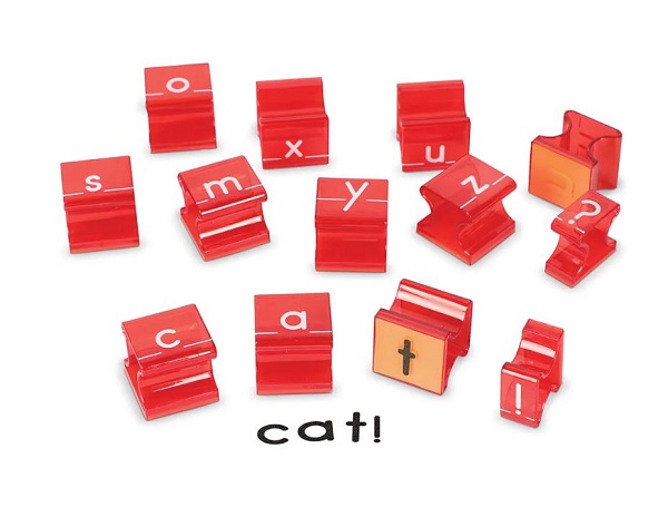 Set of small letter stamps