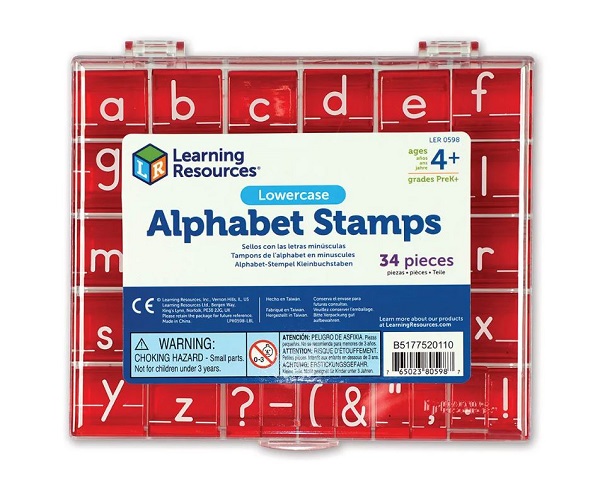 Set of small letter stamps