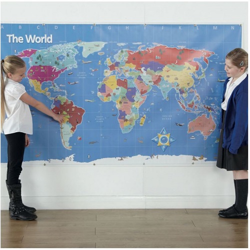 World map mat for Beebot and Bluebot robots