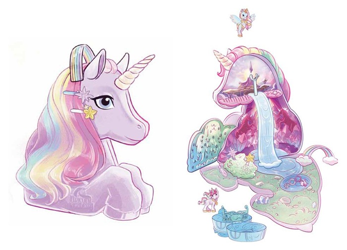 Unicorn Academy Unicorn Hair-Styling Head