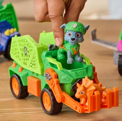 Vehicule et Figurine Rocky Pat Patrouille Mission Dino