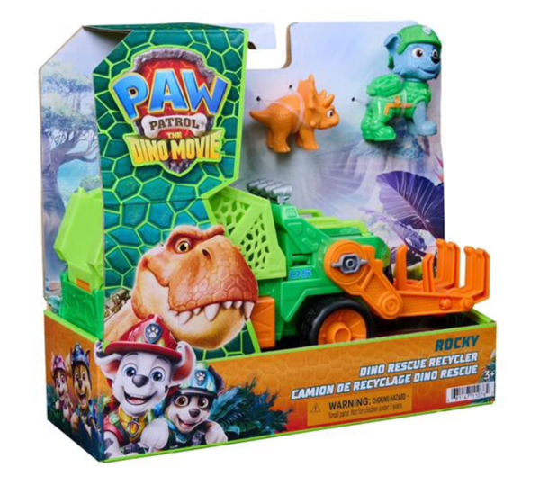 Vehicule et Figurine Rocky Pat Patrouille Mission Dino