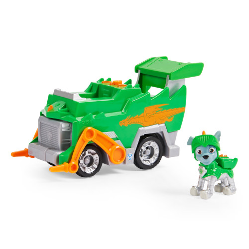 Rocky Rescue Knights Paw Patrol vehicle and figurine