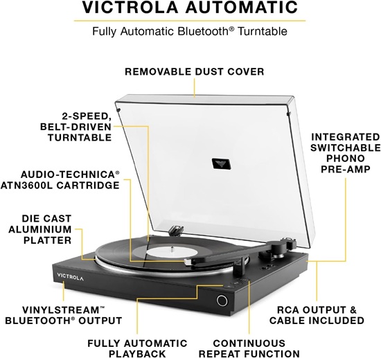 Victrola Automatic Bluetooth Turntable