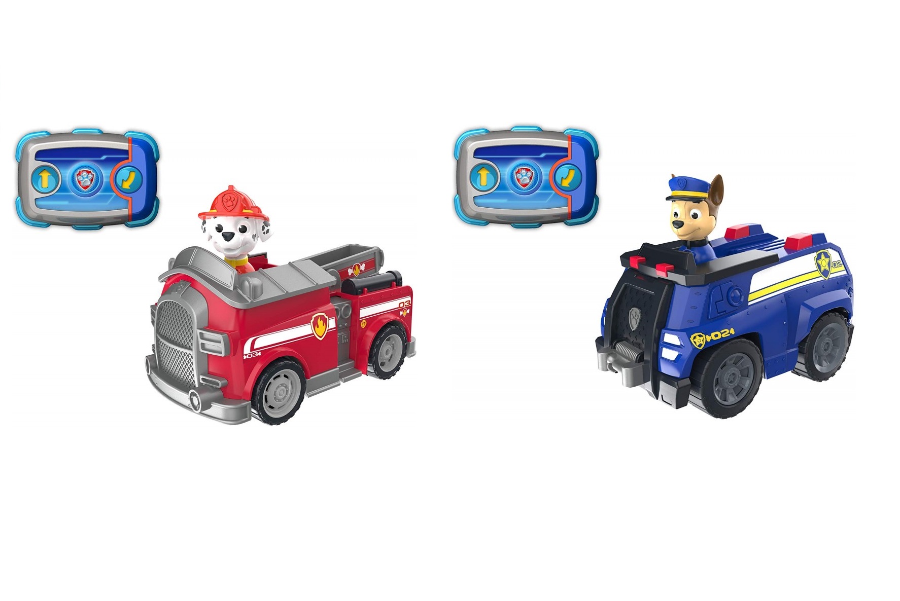 Remote controlled vehicles Marshall and Chase Paw Patrol