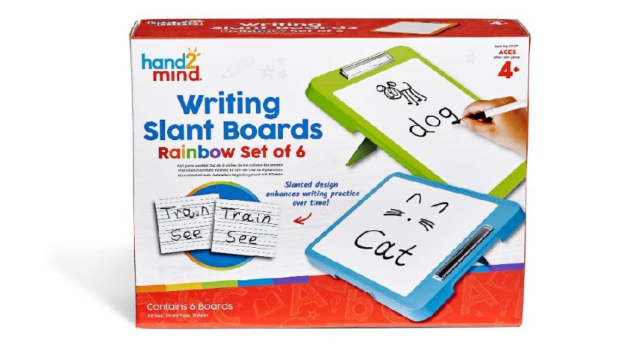 Set of 6 Slanted learning resources slates