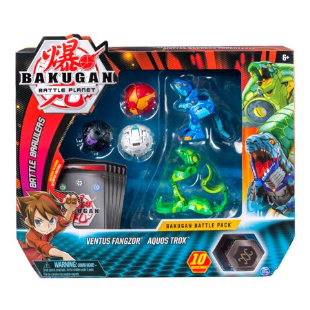 Bakugan battle pack Ventus Fangzor Aquos Trox