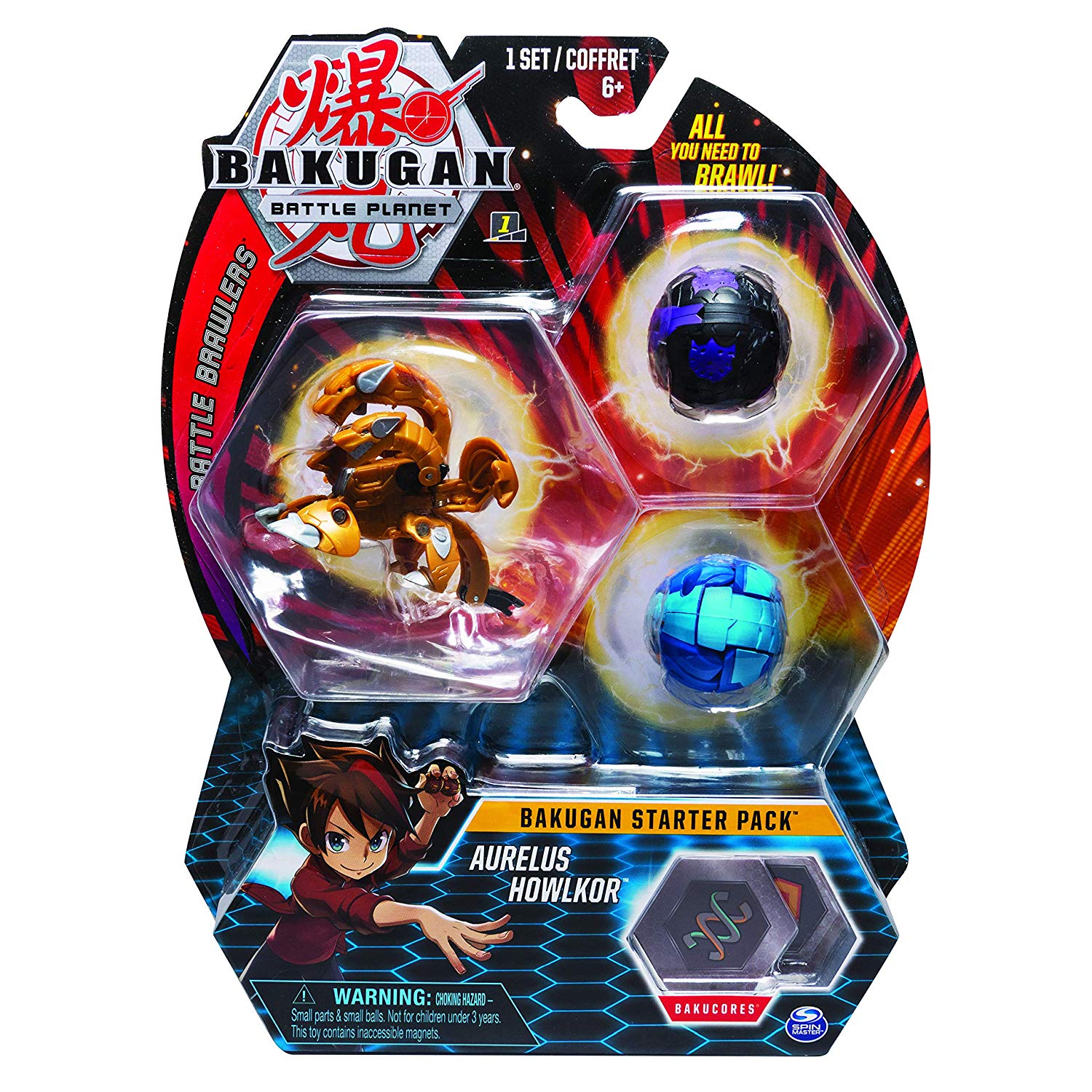 bakugan starter pack aurelus howlkor