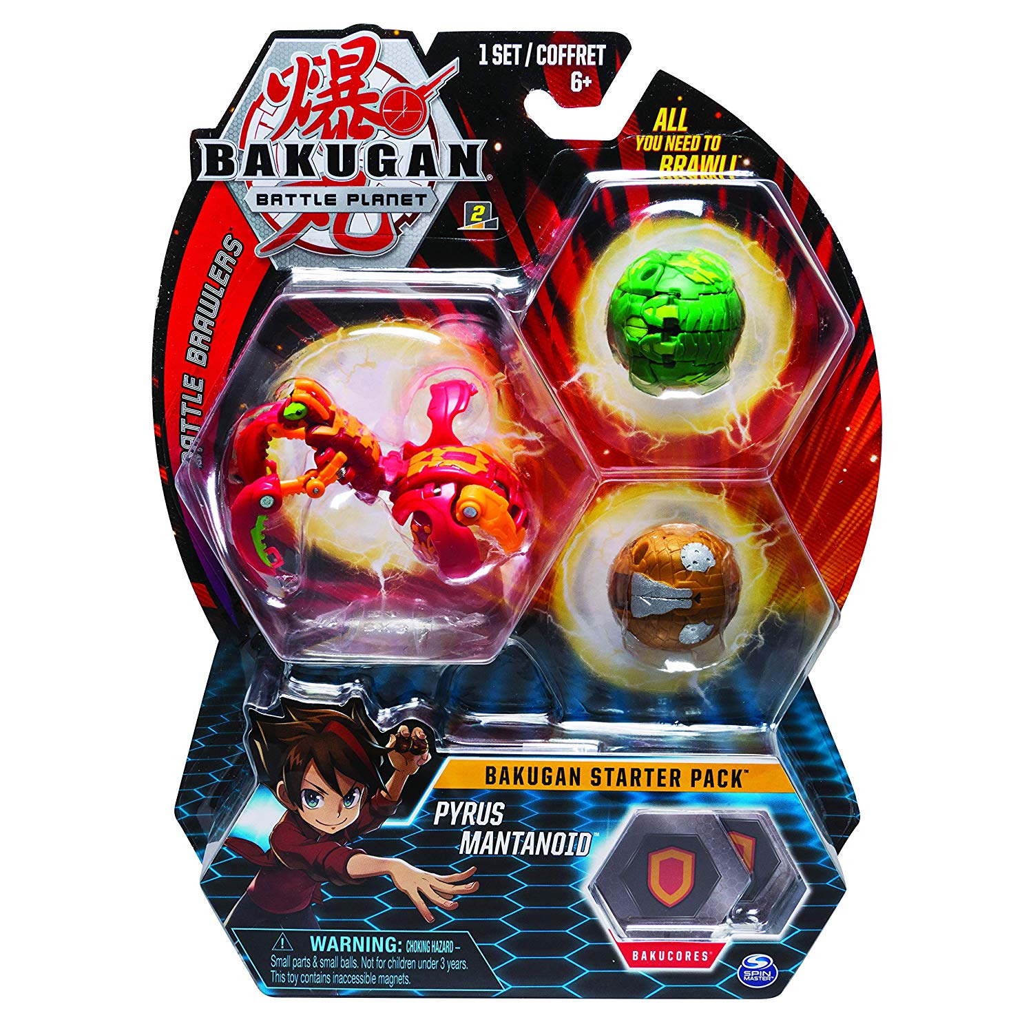 bakugan starter pack pyrus mantanoid