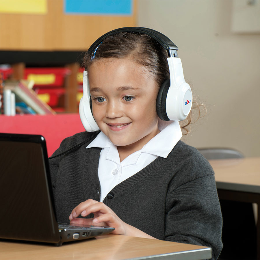 USB headset with microphone for class and school