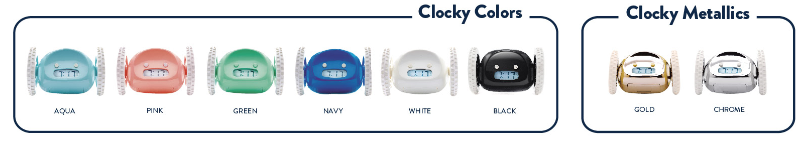 Clocky alarm clock colors