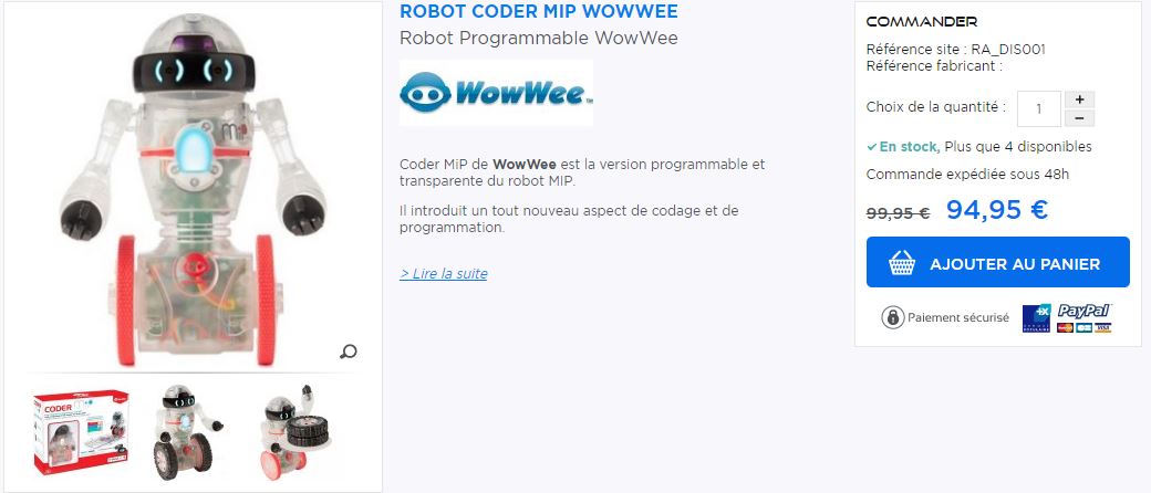 coder mip wowwee robot jouet