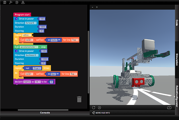 simulation 3D coderz programmation