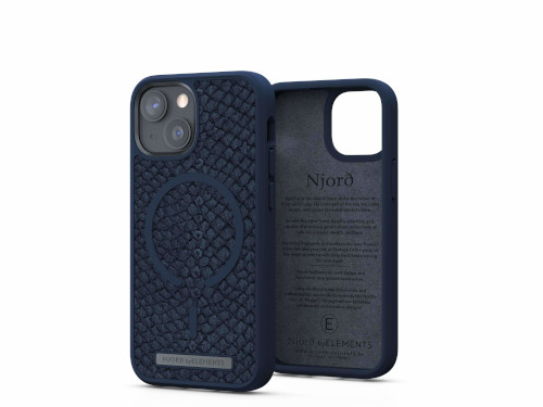 Leather case salmon iPhone 13 Njord